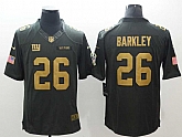 Nike Giants 26 Saquon Barkley Gold Anthracite Salute To Service Limited Jersey,baseball caps,new era cap wholesale,wholesale hats